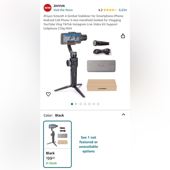 ZHIYUN smooth 4-handheld gimbal - Picture 3 of 8